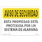 Signmission OSHA SECURITY Facility Protected By Alarm Spanish 10in X 7in Rigid Plastic, 10" W, 7" H, Landscape OS-SN-P-710-L-11539 - alternate 1